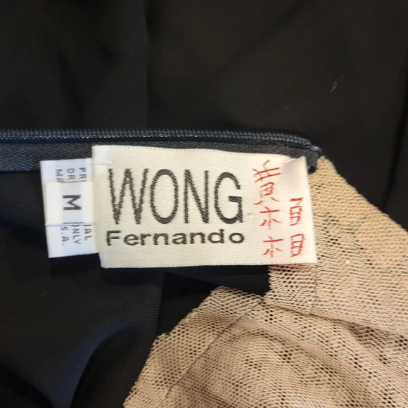FERNANDO WONG BLACK FORMAL GOWN  (sz med) - Picture 8 of 8